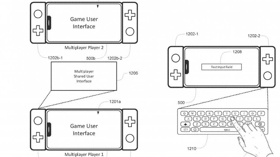 Gamepad-Patent für das iPhone. (Bild: WIPO/Apple) Alternative zur Switch: Apple-Patent macht das iPhone zum Handheld