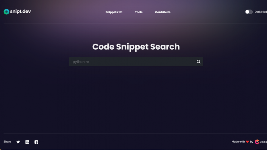 Snipt.dev: Diese Suchmaschine für Code-Snippets macht Entwickelnden das Leben leichter Snipt.dev: Diese Suchmaschine für Code-Snippets macht Entwickelnden das Leben leichter