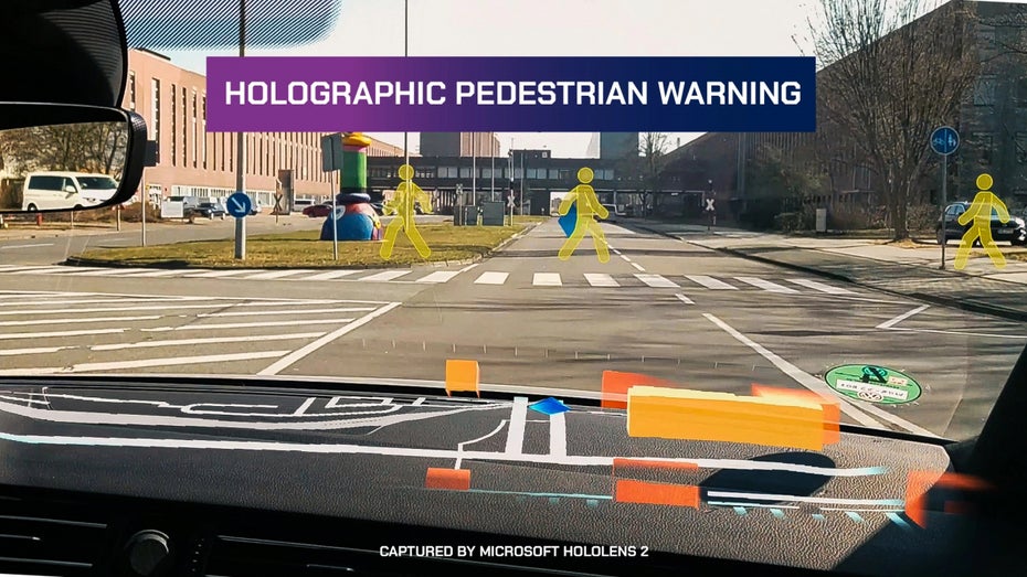 Hololens Moving Platform: AR-Warnung vor Fußgängern