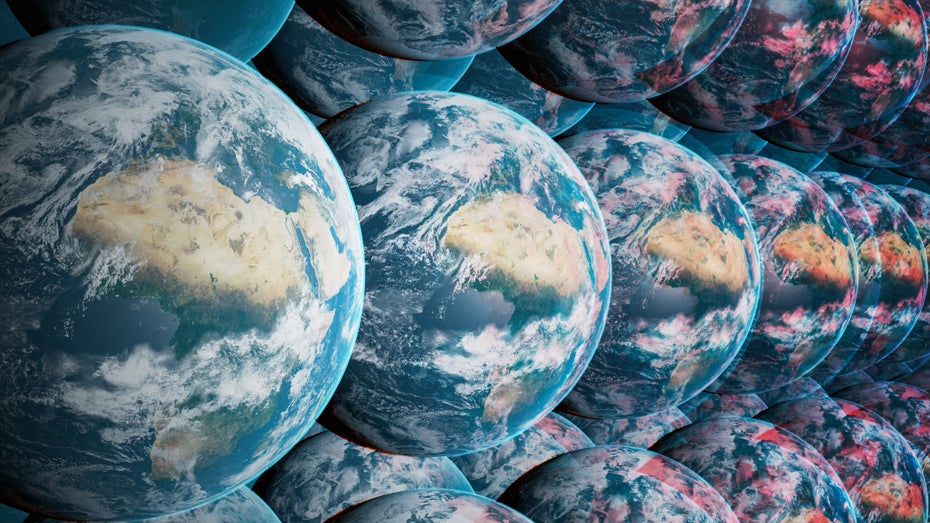 Laut der Multiversum-Theorie existieren verschiedene Parallelwelten. (Bild: vchal/ Shutterstock) In der Multiversum-Theorie gibt es verschiedene Parallelwelten. (Bild: Shutterstock)