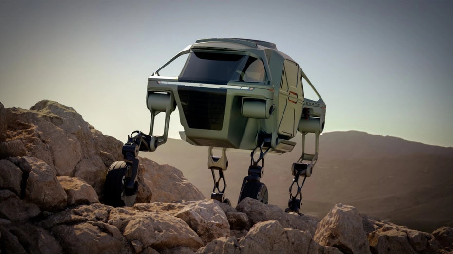 Hyundai Elevate: Geländewagen mit Robo-Beinen kann einfach über Hindernisse steigen Hyundai Elevate: Geländewagen mit Robo-Beinen kann einfach über Hindernisse steigen