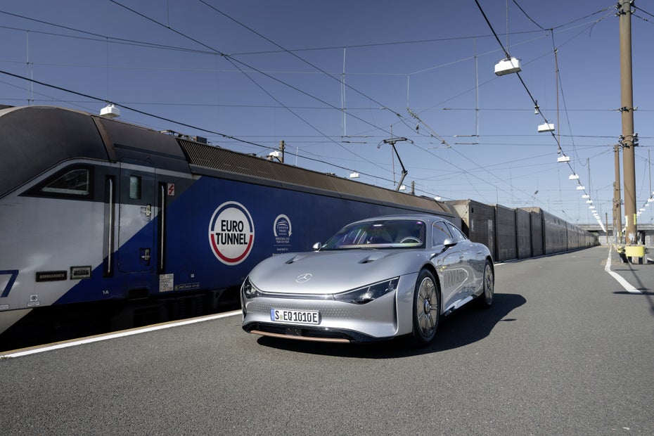 Mercedes EQXX am Eurotunnel