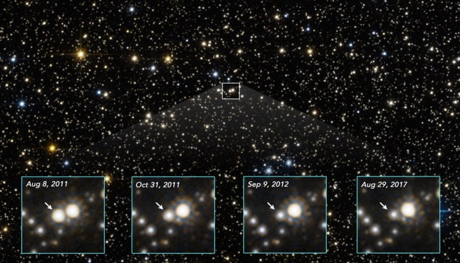 Hubble Microlensing schwarzes Loch