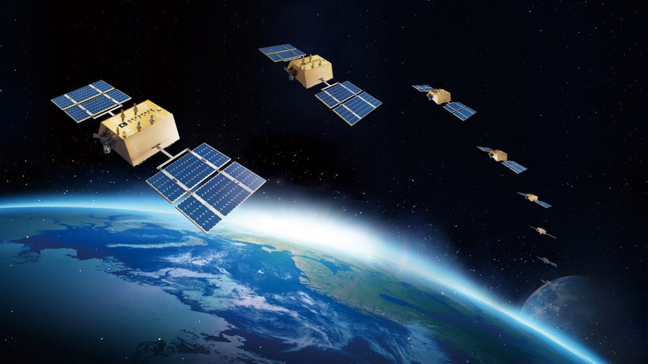 240 Satelliten sollen am Ende die „Geely Future Mobility Constellation“ bilden. (Grafik: Geespace) Geely startet Satellitennetz für autonomes Fahren