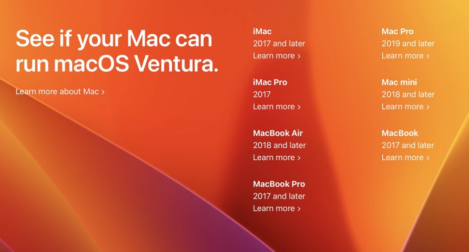 macOS 13 kompatibel mac