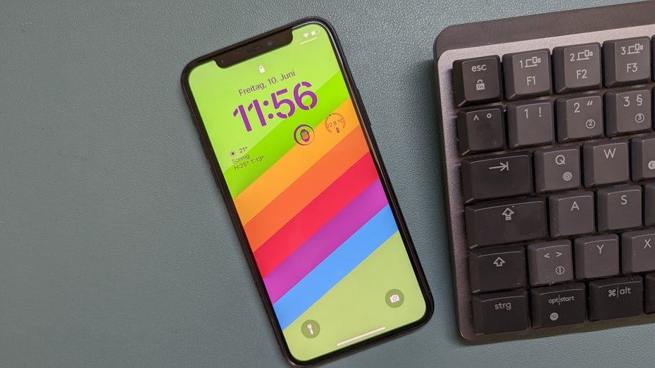 iOS-16-Sperrbildschirm: Tippt ihr auf eines der Widgets, gelangt ihr direkt in die jeweilige App. (Foto: t3n)