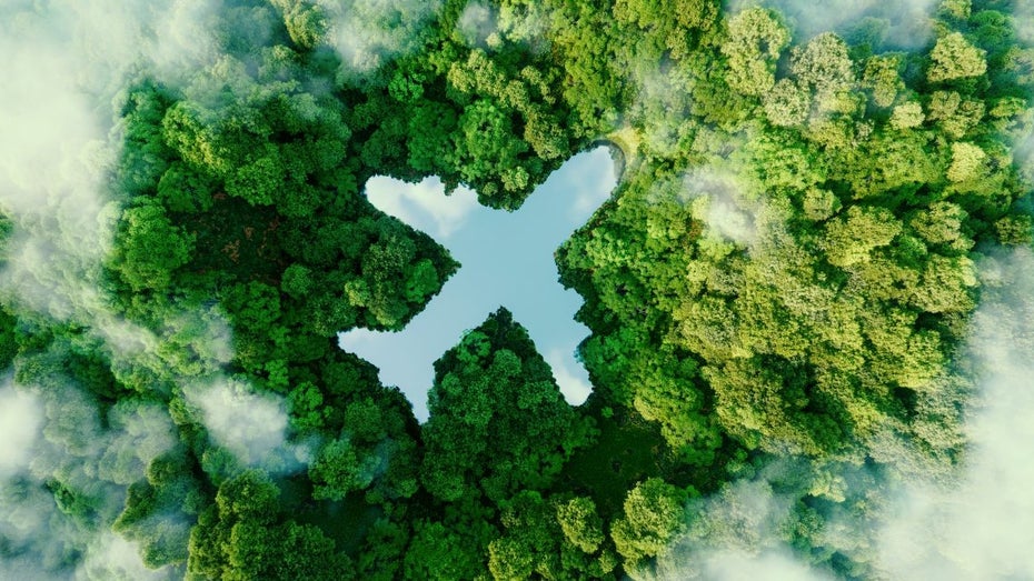Ist nachhaltiges Fliegen möglich? Shell sagt Ja. (Bild: Shutterstock / petrmalinak) Neues Blockchain-Projekt will Fliegen nachhaltig machen
