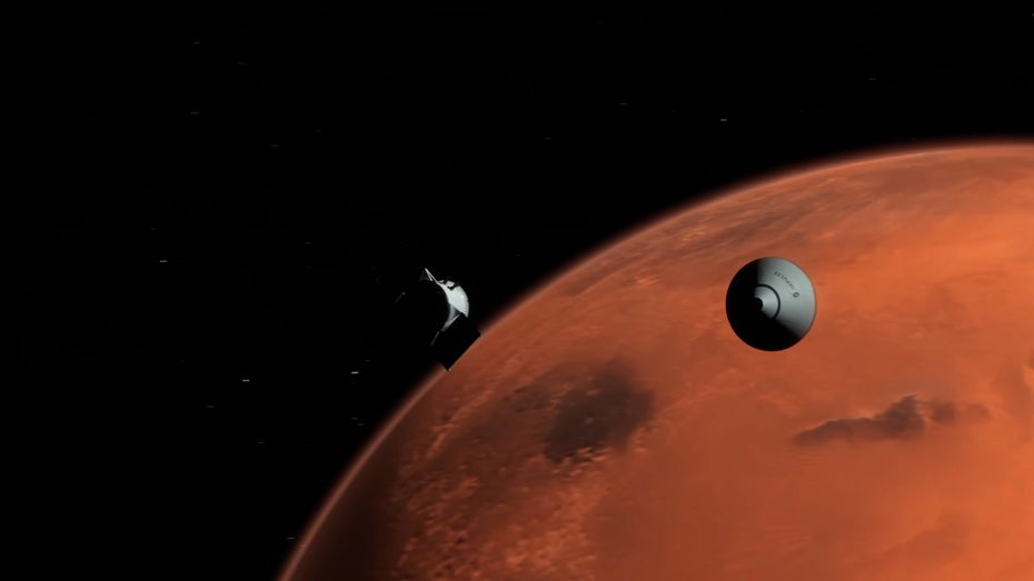 Relativity Space und Impulse Space wollen in wenigen Jahren auf dem Mars landen. (Screenshot: Impulse/t3n.de) Vor SpaceX auf dem Mars? Zwei neue Startups machen Elon Musk Konkurrenz