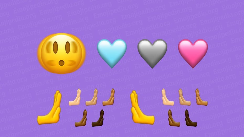 Auf diese und viele mehr neue Emojis können wir uns freuen. (Bild: Emojipedia) Kopfschütteln, High Five – und ein Elch: Diese neuen Emojis kommen 2022 und 2023