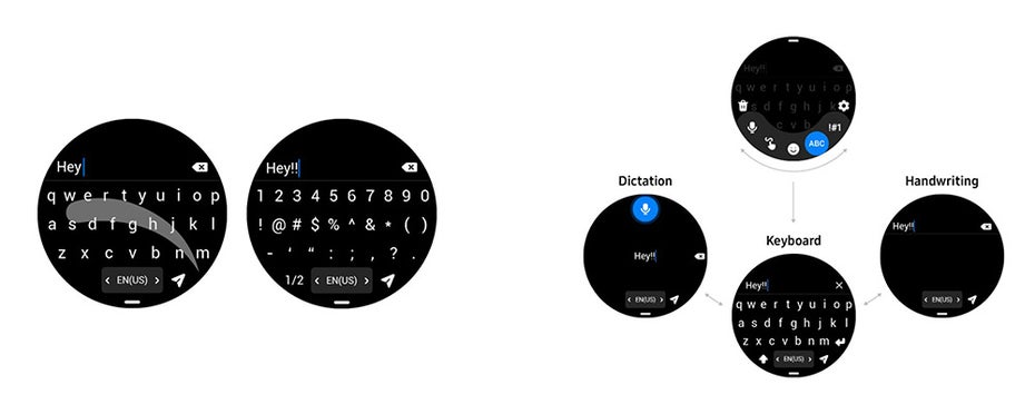 Swipe-Tastatur Galaxy Watch 4