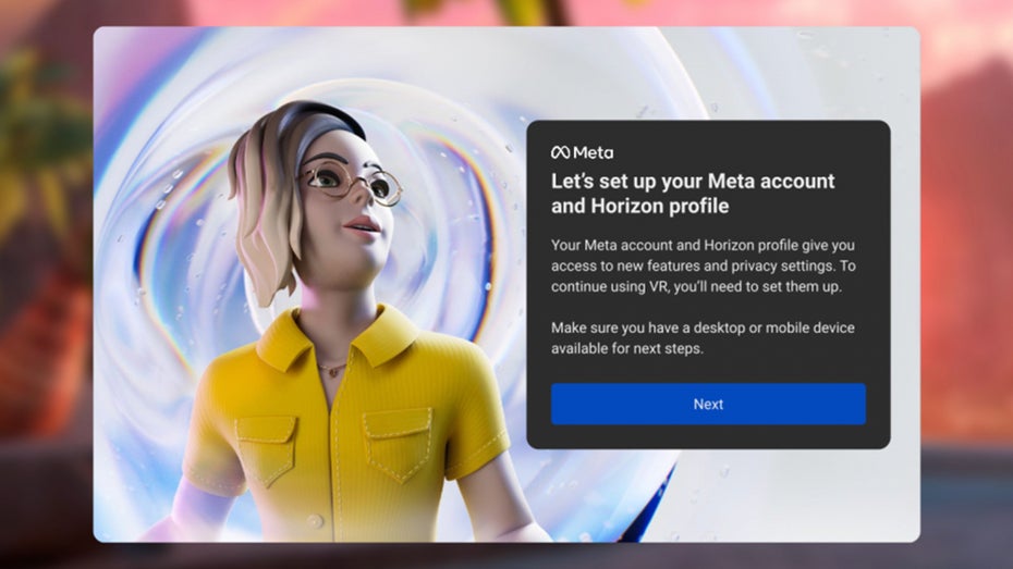 Der neue Meta-Account macht euch bereit fürs Metaverse. (Bild: Meta) Ende des Facebook-Kontozwangs für Metas VR-Headset – Meta-Account startet im August