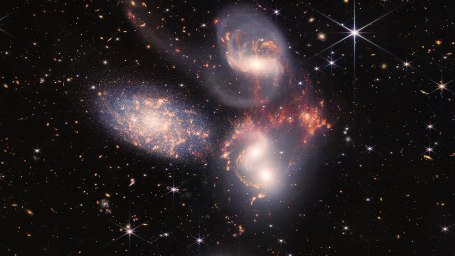 Das James-Webb-Teleskop zeigt Galaxien auf Kollisionskurs (Bild: Nasa, Esa, CSA, STScI) Das James-Webb-Teleskop zeigt Galaxien auf Kollisionskurs (Bild: NASA, ESA, CSA, STScI)
