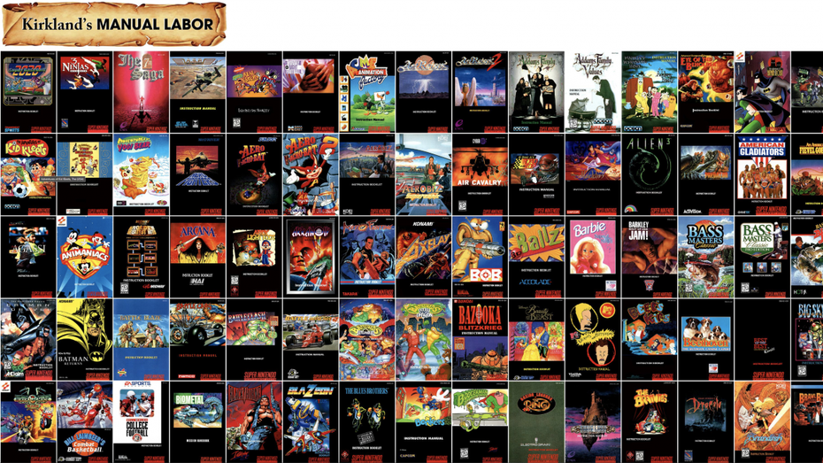 Hier findet ihr alle Games für den Super Nintendo. (Screenshot: Reddit) Super Nintendo: Datenbank mit allen Handbüchern sorgt für 90er-Nostalgie