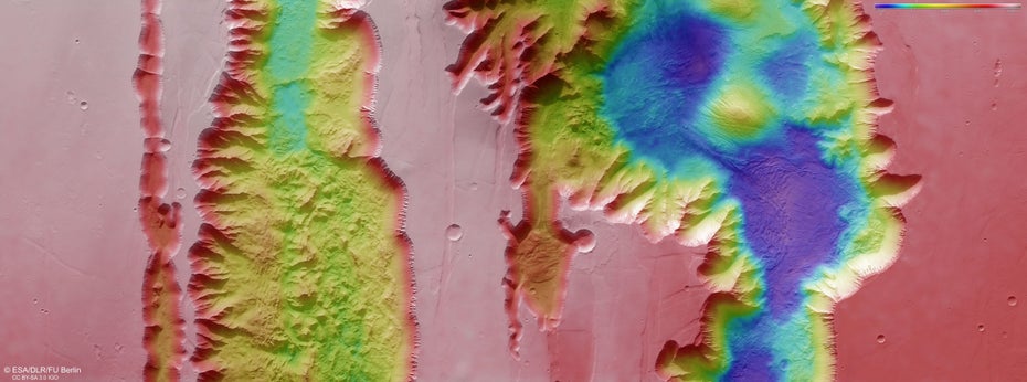 Topografie Valles Marineris