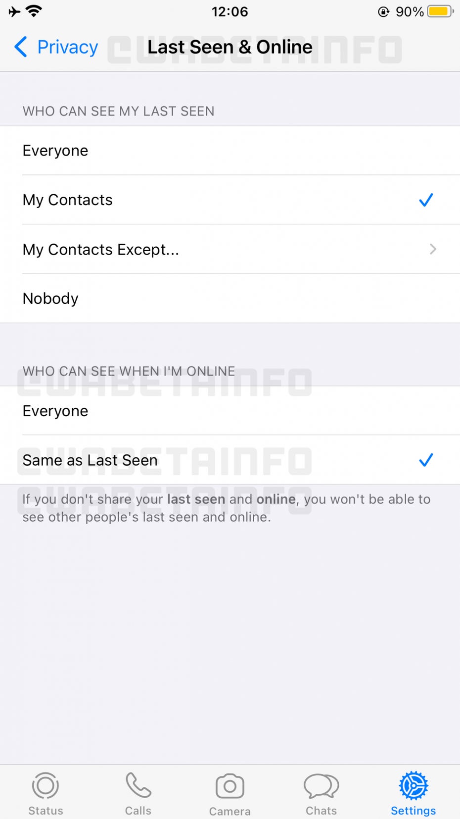 Whatsapp Neue Funktion zum Verbergen des Online-Status