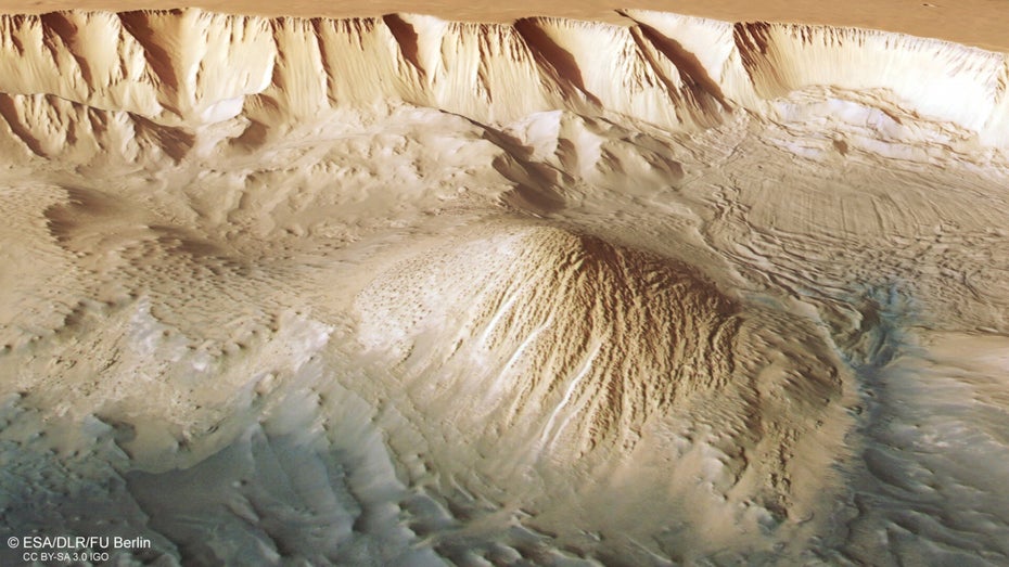 3D-Bild vom Mars Canyon Valles Marineris