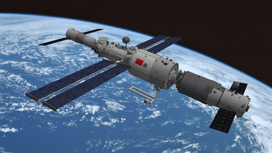 Das Hauptmodul von Chinas Raumstation. (Bild: Shutterstock/Axel Monse)