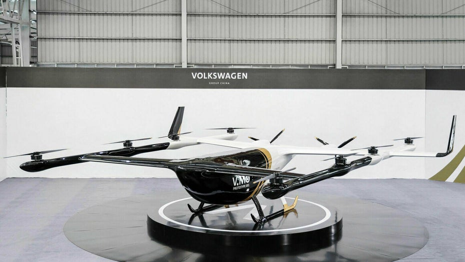 V-MO-Drohne: Flugtaxi von VW. (Foto: Volkswagen AG) Passagierdrohne V-MO: VW stellt schicken Flugtaxi-Prototyp vor