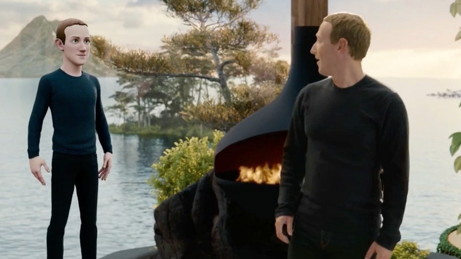 Mark Zuckerberg (rechts!) und sein Avatar. (Screenshot: Youtube/Facebook) 5 Dinge, die du diese Woche wissen musst: Werbung auf dem iPhone, hässliches Metaverse und Inflationsausgleich