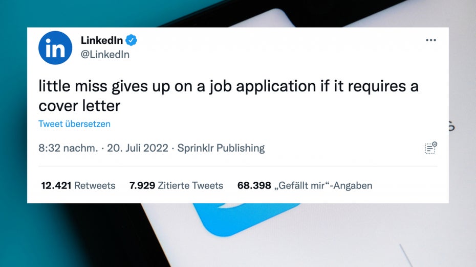 Anschreiben noch zeitgemäß? Linkedin löst versehentlich Mini-Shitstorm aus Anschreiben noch zeitgemäß? Linkedin löst versehentlich Mini-Shitstorm aus