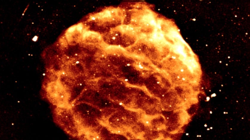 Vom Supercomputer Setonix visualisiertes Bild einer Supernova. (Bild: Wasim Raja/CSIRO, Pascal Elah/Pawsey) Supernova: Dieses beeindruckende Bild stammt von einem Supercomputer