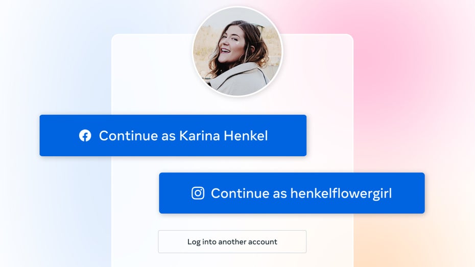 Meta will, dass die Konten auf Facebook und Instagram weiter zusammenwachsen. Das könnte rechtliche Hintergründe haben. (Bild: Meta) Mehrere Konten verwalten: Facebook und Instagram erleichtern den Profilwechsel