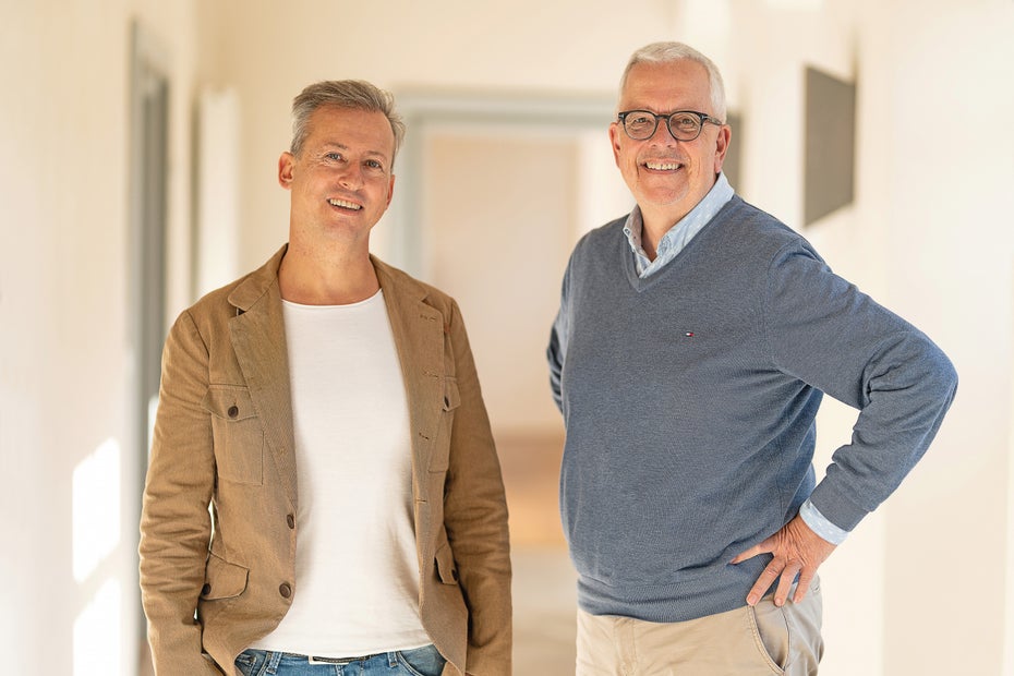 Der Airtango-CEO Steffen Knödler und sein CFO Gerhard Borchers. (Foto: C. Sauermann)