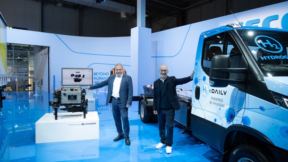 Hyundai und Iveco entwickeln Wasserstoff-Transporter Hyundai und Iveco entwickeln Wasserstoff-Transporter