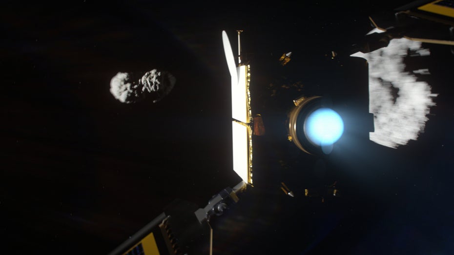Bei der Dart-Mission der Nasa soll eine Sonde den Asteroiden Dimorphos rammen, um dessen Flugbahn zu verändern. (Bild: Shutterstock.com/JesperG)