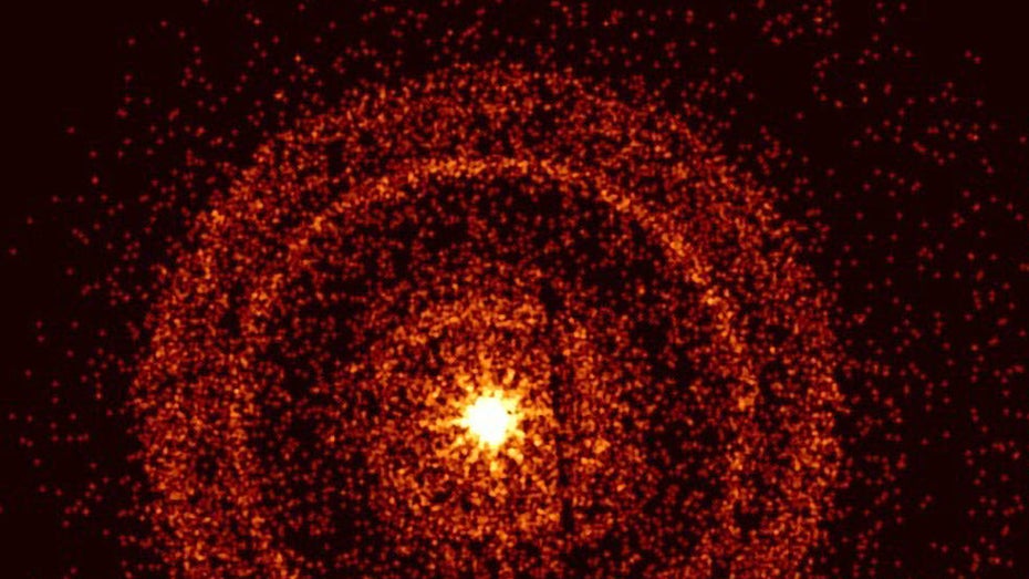 Nachglühen von GRB 221009A – erfasst vom Röntgenteleskop von Swift. (Foto: Nasa/Swift/A. Beardmore, Universität Leicester) „Jahrhundertereignis“: Hellster jemals gesichteter Lichtblitz bricht alle Rekorde