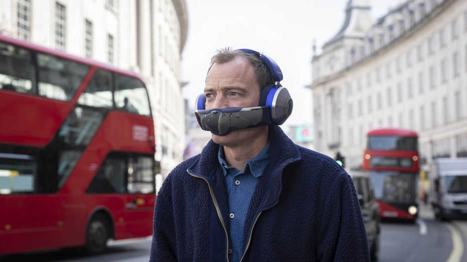 Dyson Zone: Kopfhörer soll Geräusche und verschmutzte Luft filtern. (Foto: Dyson) Dyson Zone: ANC-Kopfhörer mit Luftreiniger kommt 2023 nach Deutschland