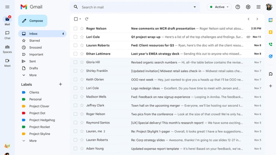 Gmails neuer Look wird zum Standard für alle