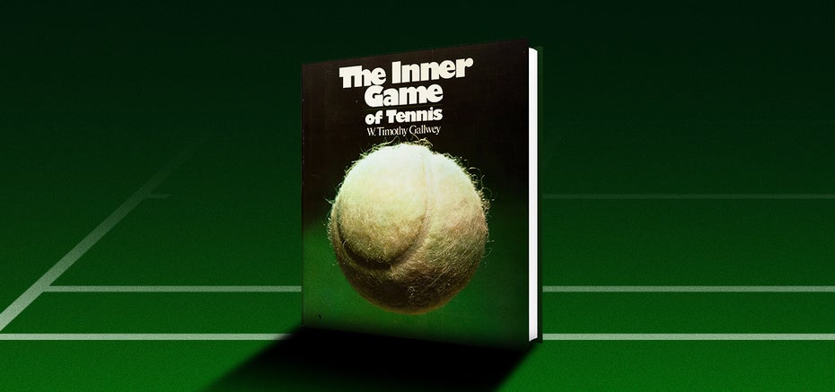 Buch mit Tennisball auf dem Cover