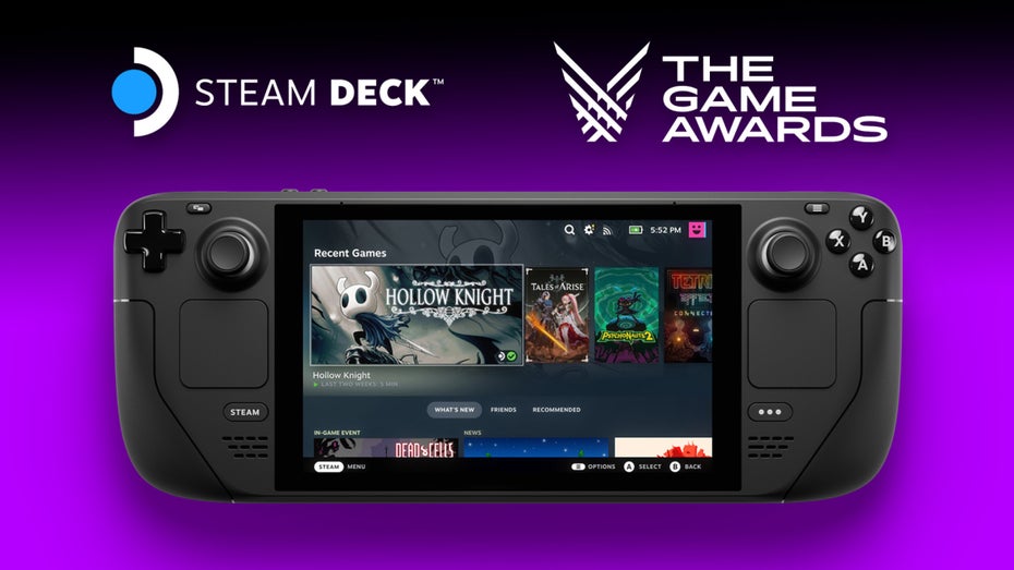 Bei den Game Awards gibt es viele Gewinner. (Foto: Valve) Valve verlost jede Minute ein Steam Deck während der Game Awards