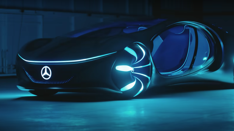 „Neonbeleuchtetes Chrom-Ei”: Mercedes Concept-Car als Marketing für „Avatar 2”