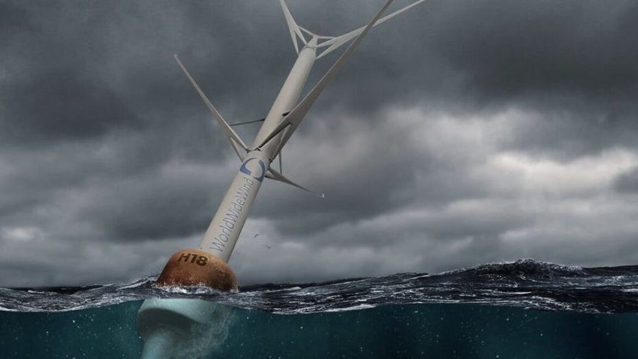 So soll das Offshore-Windrad aussehen. (Screenshot: World Wide Wind) World Wide Wind will vertikales Offshore-Windrad aus Aluminium bauen