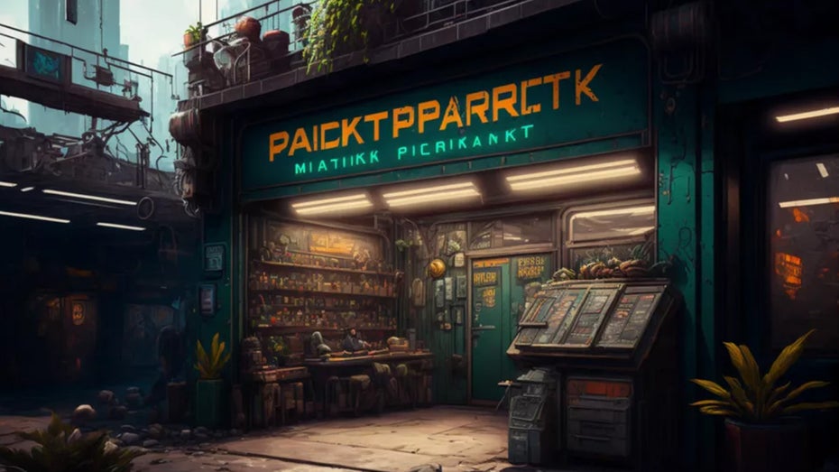 Dieser Spielehintergrund wurde von einer KI erstellt. (Screenshot: trafficinggame.com) Videospiel-Entwickler erstellt Charaktere und Hintergründe durch KI