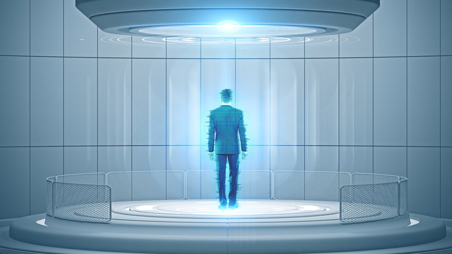 Hologrammkabinen: Ein bisschen weniger geräumig wird Project Ghost ausfallen, dafür wohl auch gemütlicher. (Symbolbild: ImageFlow/Shutterstock) Logitech präsentiert Hologrammkabine für Videokonferenzen