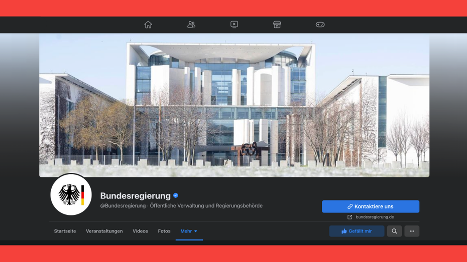 Facebook-Page nicht datenschutzkonform: Bundesregierung muss Fanpage abschalten