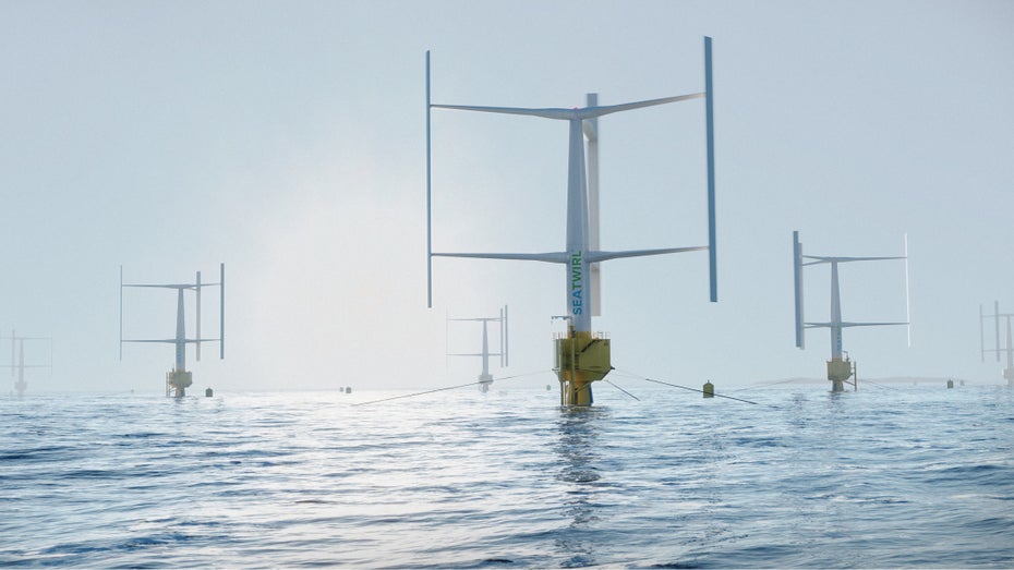Ungewohntes Design: Schwimmende Windräder werden in Norwegen getestet