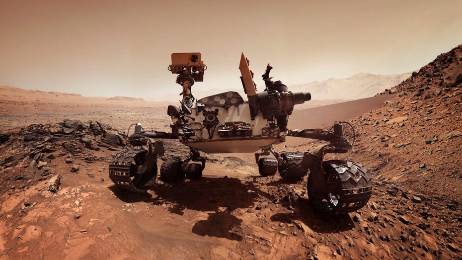 Die Sensoren der Marsrover sind nicht so sensibel wie bislang angenommen: Bei Analoguntersuchungen in der Atacama-Wüste blieben entsprechende Mikroben und ihre Relikte unentdeckt. (Bild: Shutterstock / Triff) Marsrover. (Bild: Shutterstock / Triff)