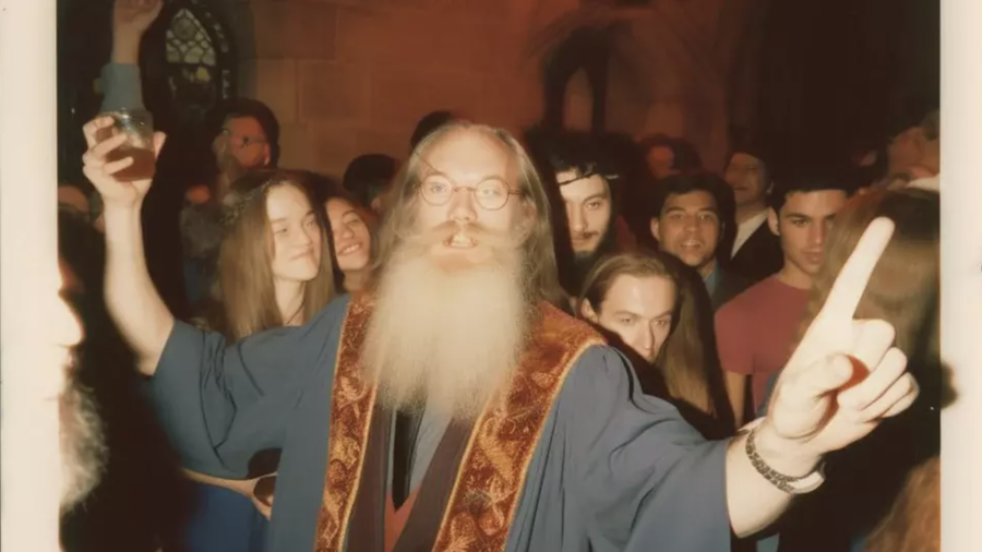 Raven mit Dumbledore: Reddit-User lässt Bild-KI Party in Hogwarts schmeißen