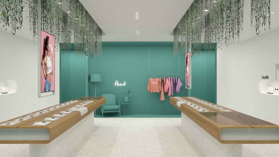 The Heesh stores are reminiscent of an Apple store.  (Image: Heesh)