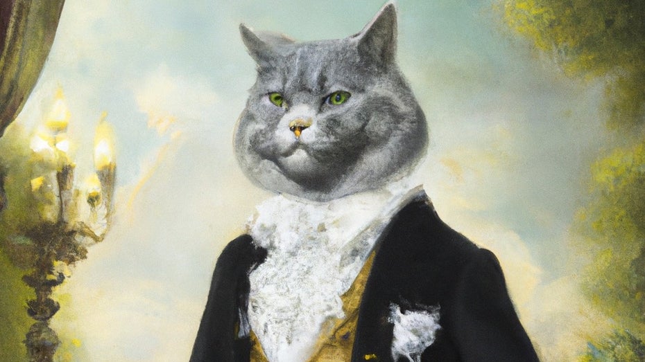Ein KI-generiertes Bild wie dieses könnte dem Verstecken geheimer Infos dienen. (Bild: Shutterstock.AI) KI Bild Katze