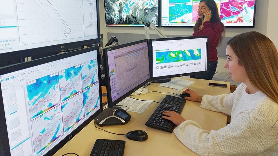 Wettervorhersage: KI unterstützt Meteorolog:innen. (Bild: Geosphere Austria) Wettervorhersage KI Meteorologie