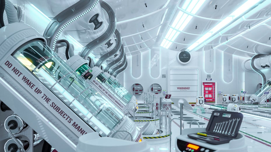 So sähen es zumindest im Science-Fiction-Film aus. Für lange Missionen macht ein Winterschlaf aber durchaus Sinn. (Foto: Shutterstock / DM7) Esa: Künstlicher Winterschlaf in der Raumfahrt könnte schon in 10 Jahren getestet werden