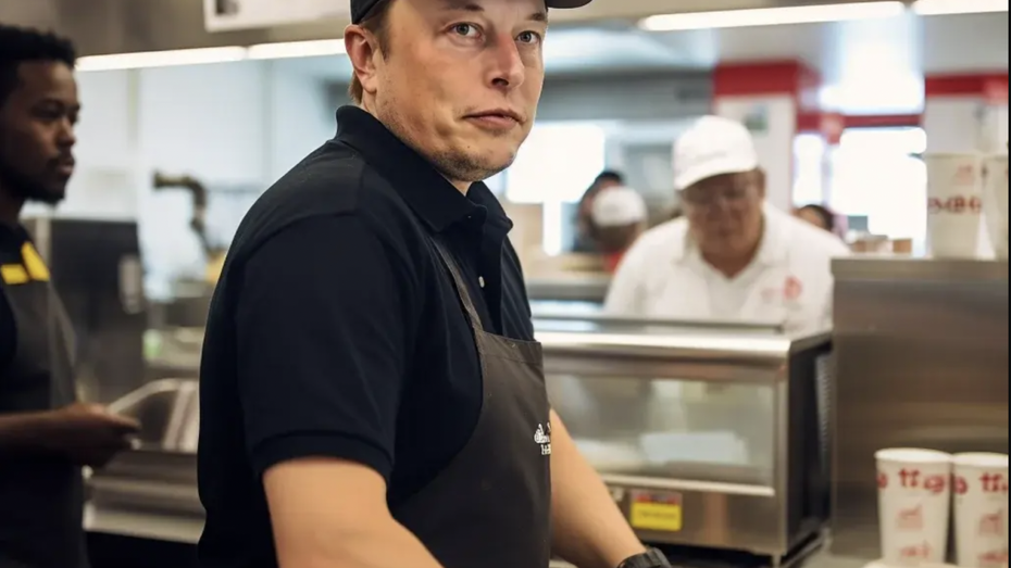 Bild-KI macht Musk, Gates und Co zu Tellerwäschern und Burger-Bratern Bild-KI macht Musk, Gates und Co zu Tellerwäschern und Burger-Bratern