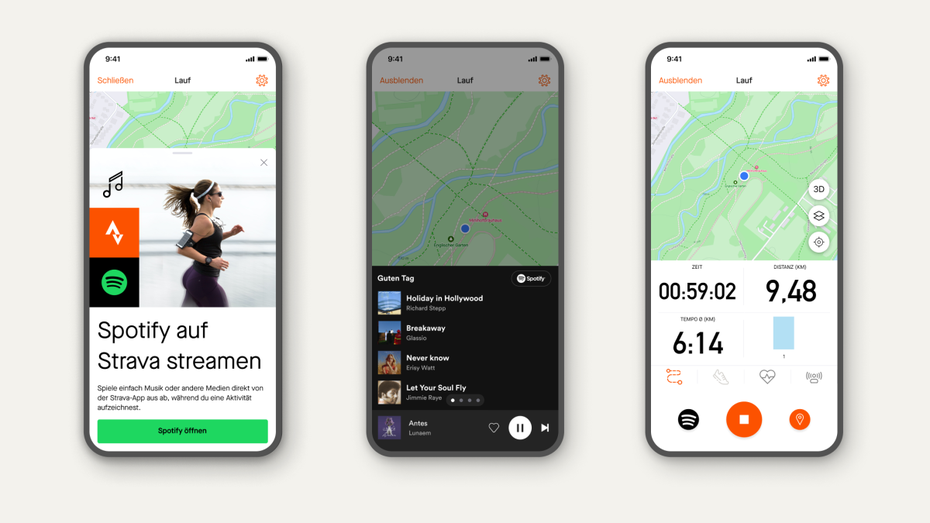 Strava stellt Integration von Spotify vor