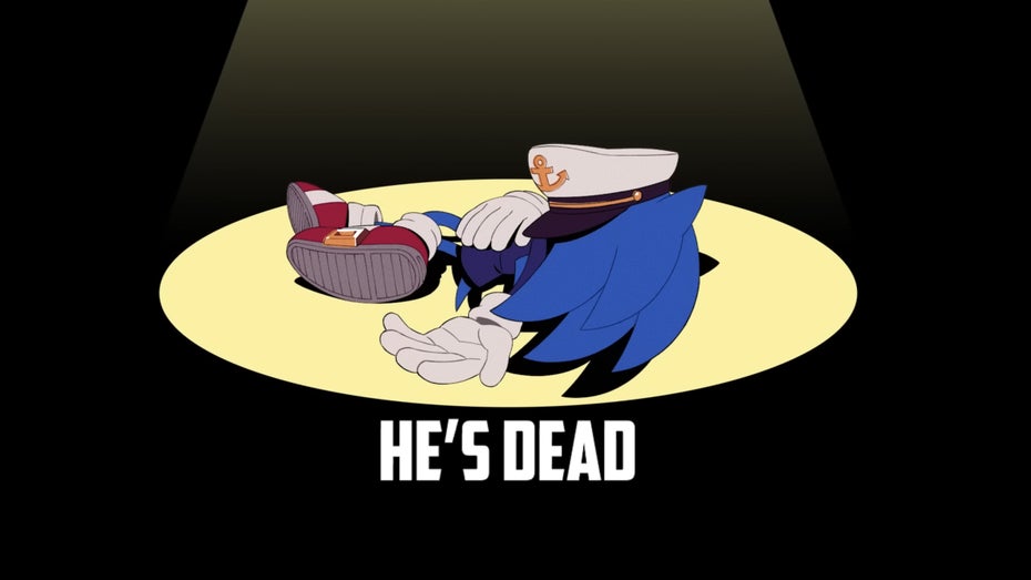 Sonic ist tot. (Screenshot: Youtube) Mord an Sonic: Wie aus einem Aprilscherz ein echtes Videospiel wurde