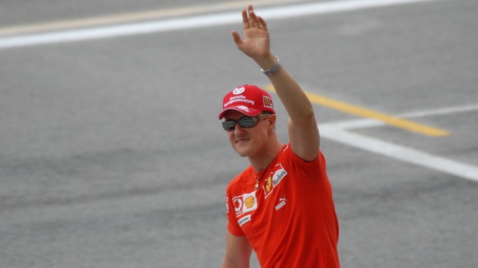 Keine KI: Der echte Michael Schumacher vor seinem Unfall. (Foto: Christopher Waters/Shutterstock) KI Michael Schumacher